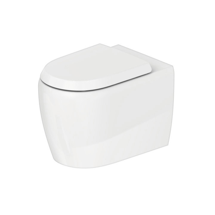 Becken Toiletten- hängend, 38,5x57cm, Duravit Qatego Rimless® - Weiß glänzend (HyG) 