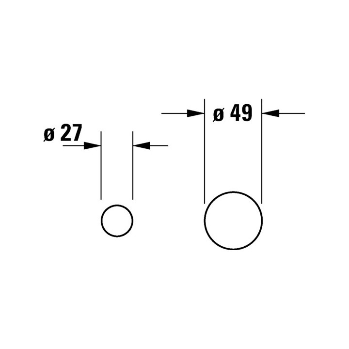 Einhebel- Waschtischarmatur L , Duravit Circle - Chrom glänzend