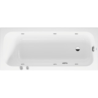 Badewanne mit Hydromassage 160x70cm, Duravit Qatego Air-System - Weiß