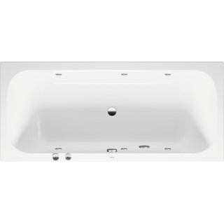 Badewanne mit Hydromassage 180x80cm, Duravit Qatego, Air-System - Weiß