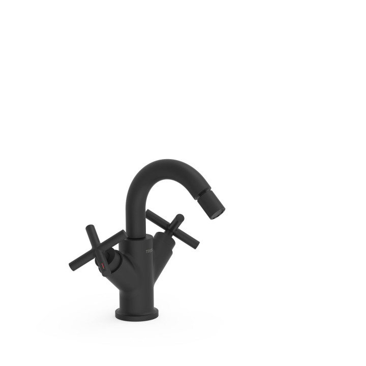 Armatur mit zwei Haltern für Bidet, TRES MONTBLANC - Chrom