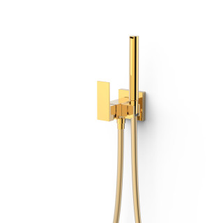 Armatur Einhebel- für Bidet z przełączeniem für die Dusche, TRES CUADRO - 24-K Gold Matowe