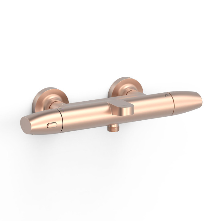 Thermostat-armatur zur wandmontage Badewannen- i Dusch-, TRES OVER-WALL - 24-K Gold Matowe