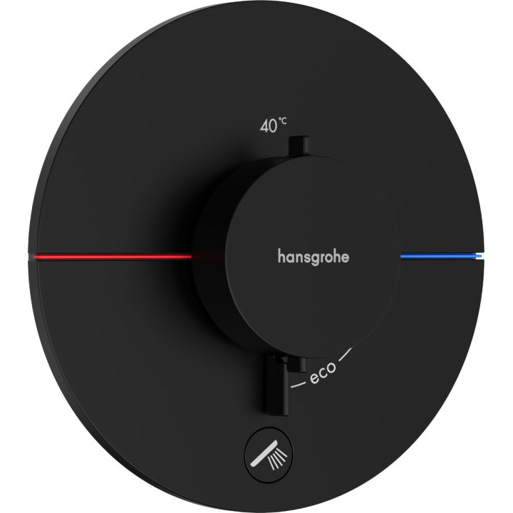 Armatur thermostatisch, Unterputz do 1 odbiornika z dodatkowym wyjściem, Hansgrohe ShowerSelect Comfort S - Schwarz Chrom Szczot