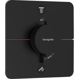 Armatur thermostatisch, Unterputz do 2 odbiorników, Hansgrohe ShowerSelect Comfort Q - Schwarz Chrom Szczotkowany