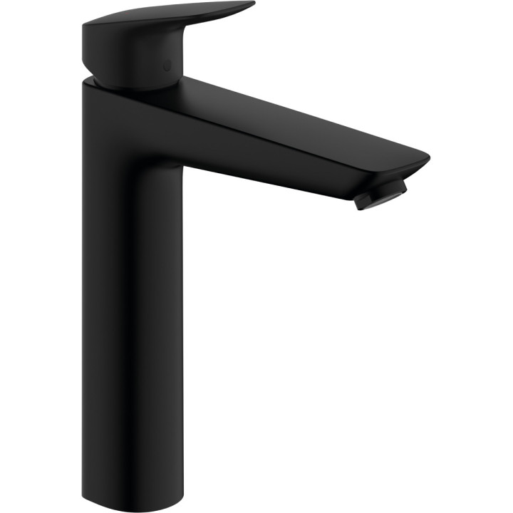 Einhebel- Waschtischarmatur 190 Mit Ablauf-Set, Hansgrohe Logis - Schwarz Matt 