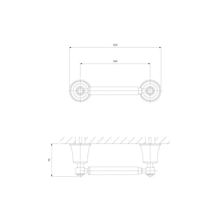 Papierhalter Omnires Art Line, golden