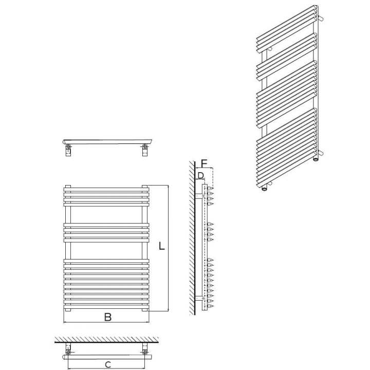 Grzejnik Komex Zoe 76x50 cm - weiß