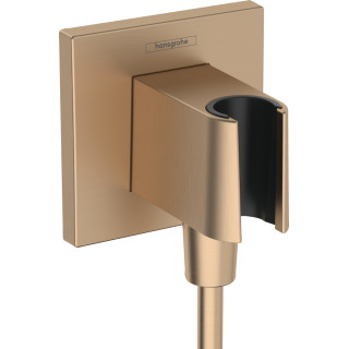 Schlauchanschluss mit Griff, Hansgrohe FixFit E - Brąz Szczotkowany