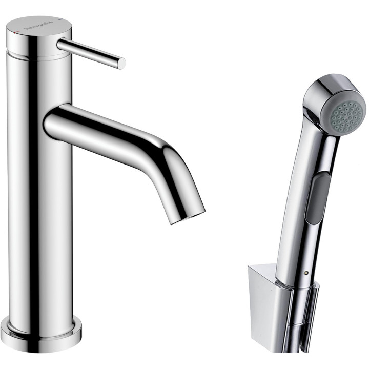 Einhebel- Waschtischarmatur 110 z główką Bidetta i wężem Dusch- 160 cm, Hansgrohe Tecturis S - Chrom  