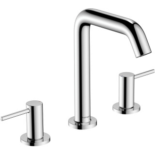 Mit 3 Anschlüssen Waschtischarmatur 150 Mit Ablauf-Set Push-Open, Hansgrohe Tecturis S - Chrom 