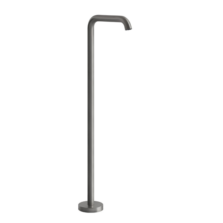 Wannenarmatur freistehend Gessi Bath316, 2 wyjścia wody, Dusch-Set, gebürsteter Stahl