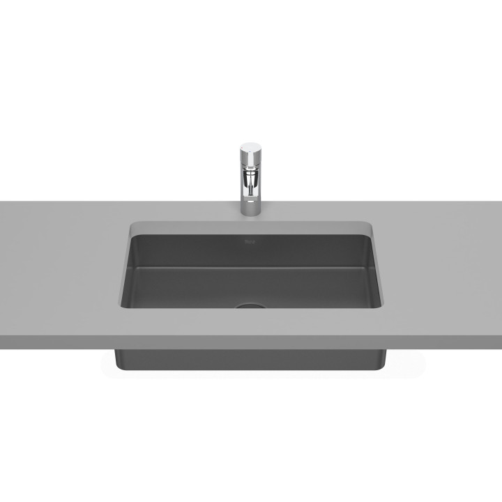 Unterbauwaschtisch Square FINECERAMIC®, Roca Inspira - Onyks