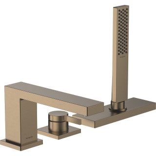 Mit 3 Anschlüssen, Einhebel- Armatur für den Wannenrand z sBox, Außenelement, Hansgrohe Tecturis E -  Chrom