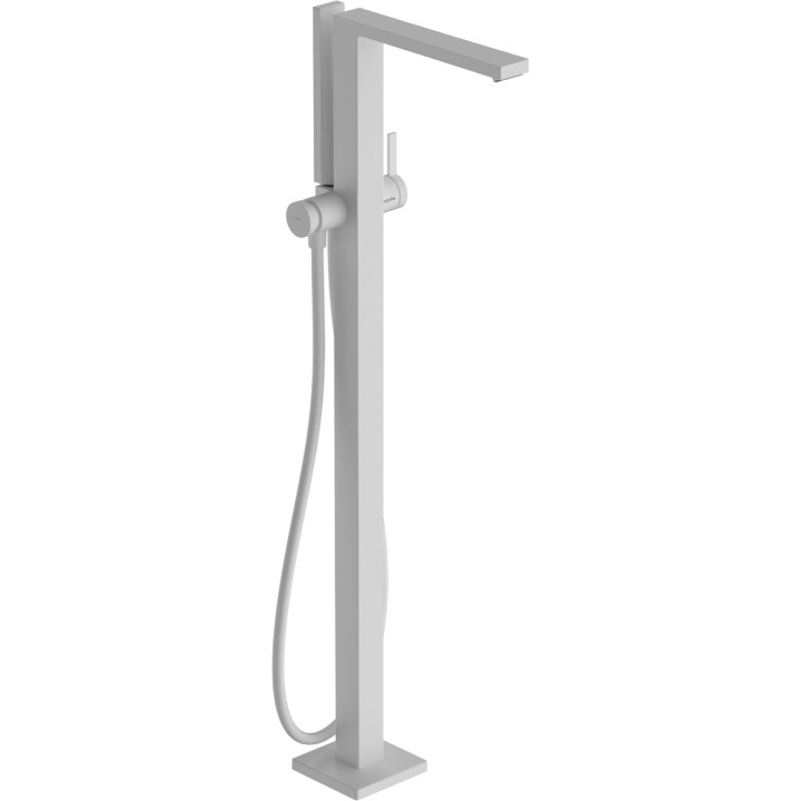 Einhebel- Wannenbatterie, freistehend, Hansgrohe Tecturis E - Schwarz Matt