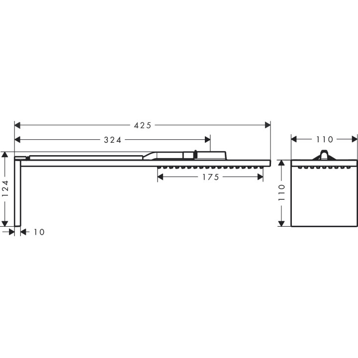 Modul głowicy prysznicowej 110/220 1jet, AXOR ShowerComposition - Chrom