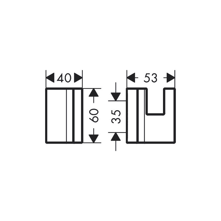 Handtuchhaken, AXOR Universal Rectangular - Brąz Szczotkowany