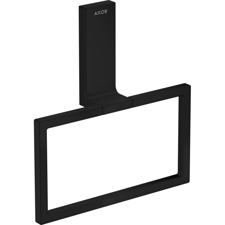 Handtuchhalter typu Ring, AXOR Universal Rectangular - Schwarz Chrom Szczotkowany