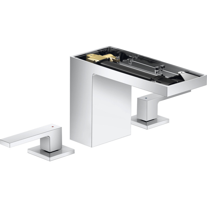 Mit 3 Anschlüssen Waschtischarmatur 110 Mit Ablauf-Set Push-Open, ohne Platte, AXOR MyEdition - Chrom  