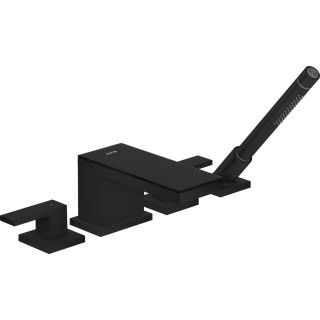 Mit 4 Anschlüssen Armatur für den Wannenrand, AXOR MyEdition - Schwarz Matt/Czarne Glas