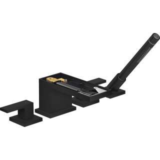 Mit 4 Anschlüssen Armatur für den Wannenrand ohne Platte, AXOR MyEdition - Schwarz Matt