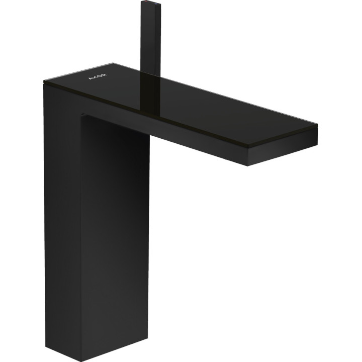 Einhebel- Waschtischarmatur 230 für Aufsatzwaschtische Mit Ablauf-Set Push-Open, AXOR MyEdition - Schwarz Matt/Czarne Glas