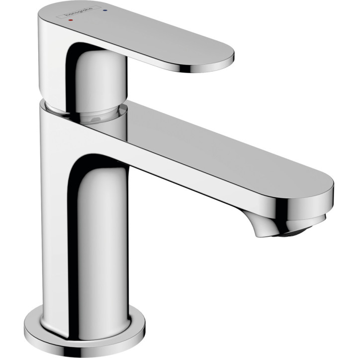 Einhebel- Waschtischarmatur 80 Mit Ablauf-Set mit Zugstange, Hansgrohe Rebris S - Chrom 