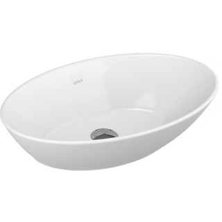 Aufsatzwaschtisch Vitra Geo Square, 60x38,5cm, quadratisch, ohne Hahnloch, weiß