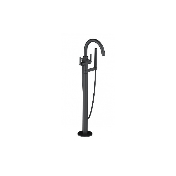 Armattur für die Wanne und die Brause, freistehend, KLUDI NOVA FONTE Puristic - Schwarz matt  