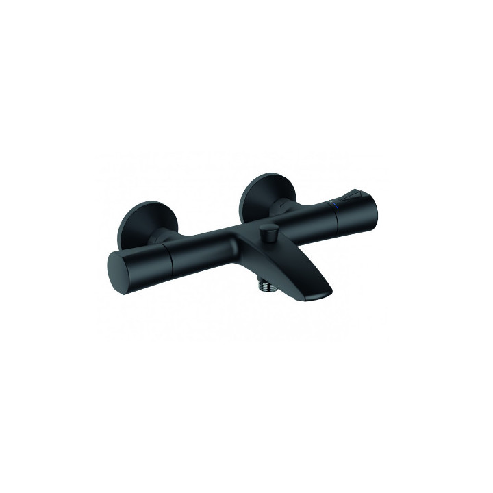 Armattur für die Wanne und die Brause mit Thermostat, KLUDI ZENTA SL - Schwarz matt 