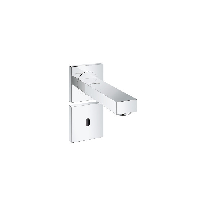 Elektronisch Waschtischarmatur Grohe Eurocube E, stehend, Höhe 225mm, Infrarot, mit Mischer, Armatur 6V, Chrom