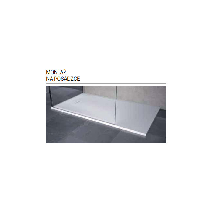 Duschwanne 150x80cm, Novellini Novosolid - Schwarz 