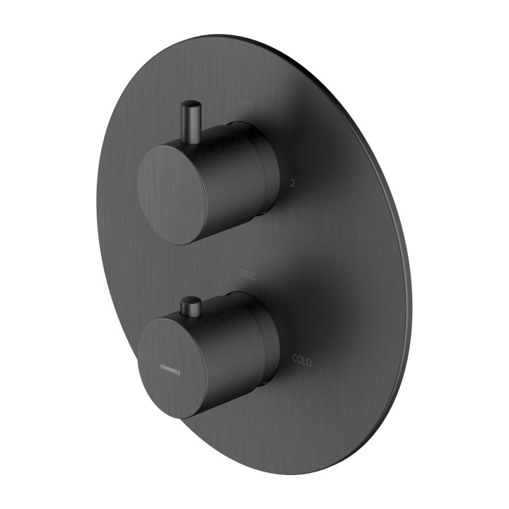 Thermostatisch Armatur prysznicowo-Badewannen- Unterputz, element Aufputz-, Omnires Y - Grafit