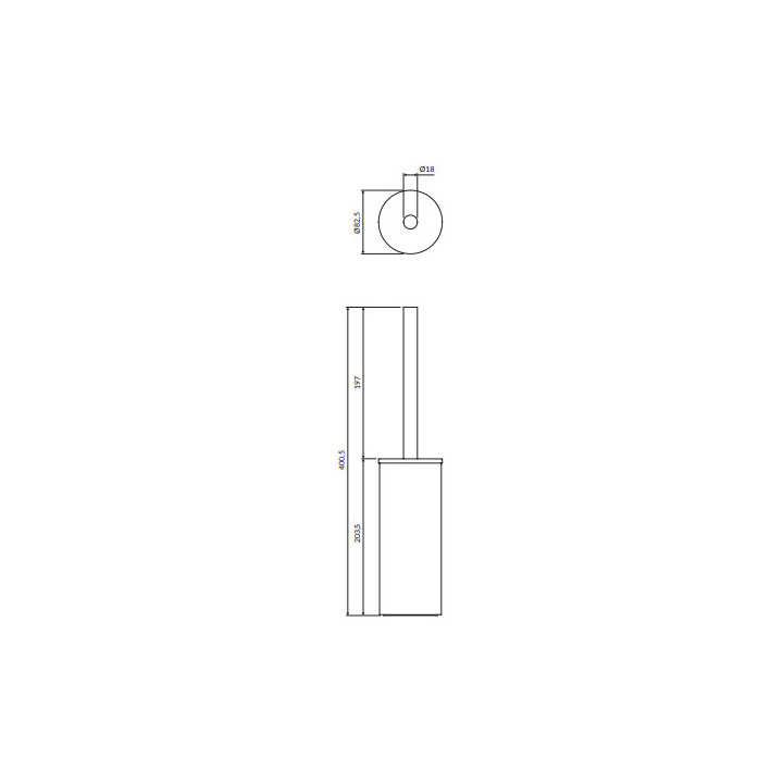 Bürste Toiletten- stehend, Omnires Modern Project - Antracyt 