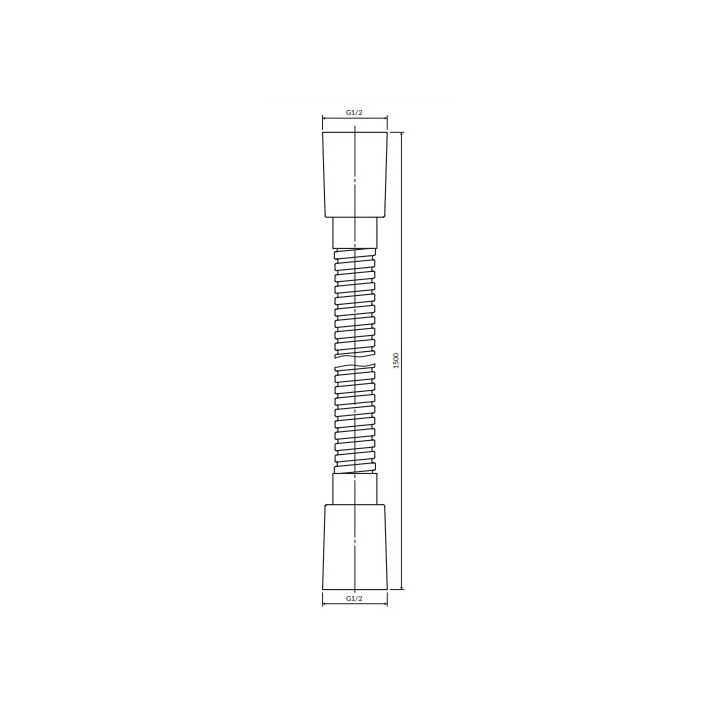 Brauseschlauch, 150 cm, Omnires - Gebürstetes messing