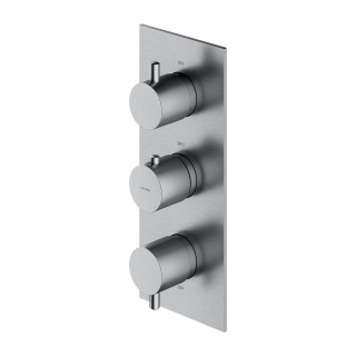 Thermostatisch Armatur prysznicowo-Badewannen- 3-wyjściowa Unterputz, element Aufputz-, Omnires Y - Nikiel 