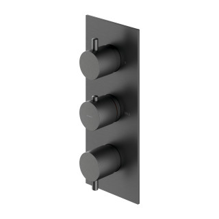 Thermostatisch Armatur prysznicowo-Badewannen- 3-wyjściowa Unterputz, element Aufputz-, Omnires Y - Grafit 