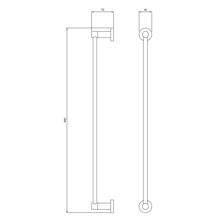 Handtuchhalter, 40 cm, Omnires Modern Project - Miedź 