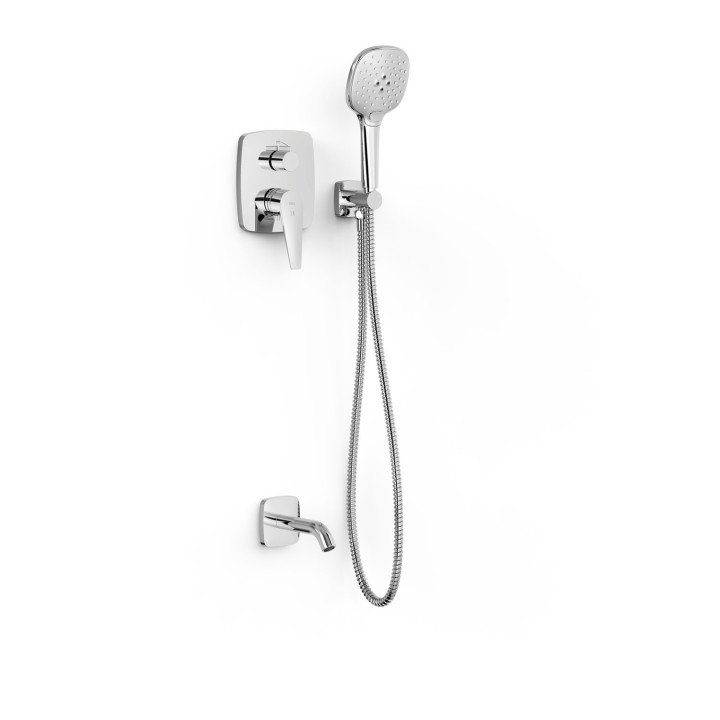 Set baterii jednouchwytowej Unterputz- 2-drożnej Rapid-box Badewannen- i Dusch-, Tres Canigó Plus - Chrom 