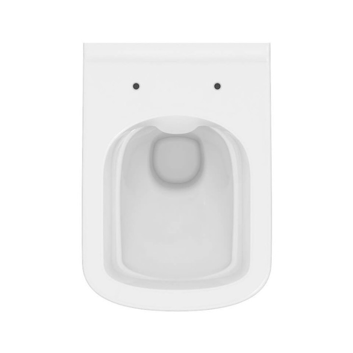 Wand-wc z ukrytym montażem, Sitz duroplastowa, mit Softclosing, z funkcją łatwego wypinania, Cersanit City Square - Weiß