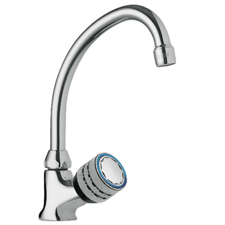 Armatur 1-drożna z pokrętłem seitlich do biura lub pralni, Tres Cocina - Chrom