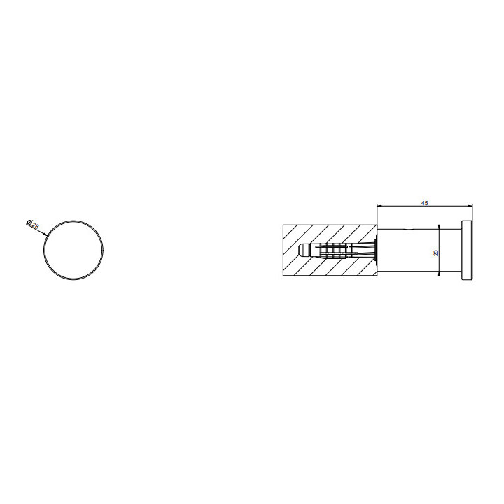 Halter, Gessi 316Accessories - 708 Copper Brushed PVD 