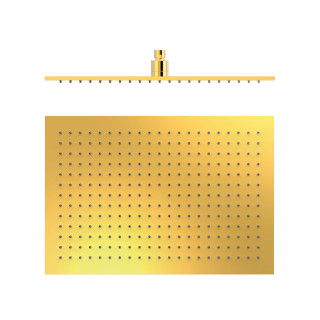 Kopfbrause 45x31.5 cm, Tres Complementos Ducha - 24-K Gold Matowe