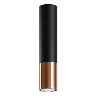 Plafon Sollux Ligthing LOOPEZ , GU10  1x40W 1x12W, schwarz/golden