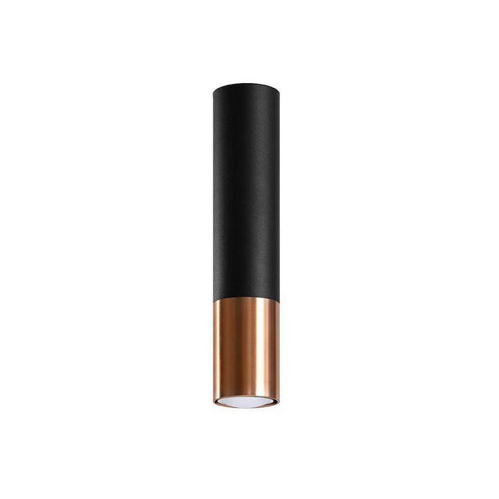 Plafon Sollux Ligthing LOOPEZ , GU10  1x40W 1x12W, schwarz/golden