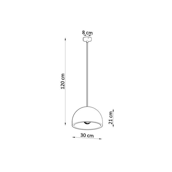 Lampa hängend Sollux Ligthing LOOPEZ 1, GU10  40W, schwarz/golden