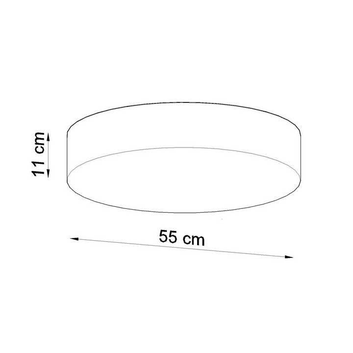 Plafon Sollux Ligthing BASIC 2, GU10/ES111  2x40W, 2x12W LED, szary