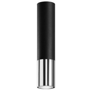 Wandleuchte Sollux Lighting LOOPEZ, GU10  2x40W, 2x12W LED, schwarz/chrm