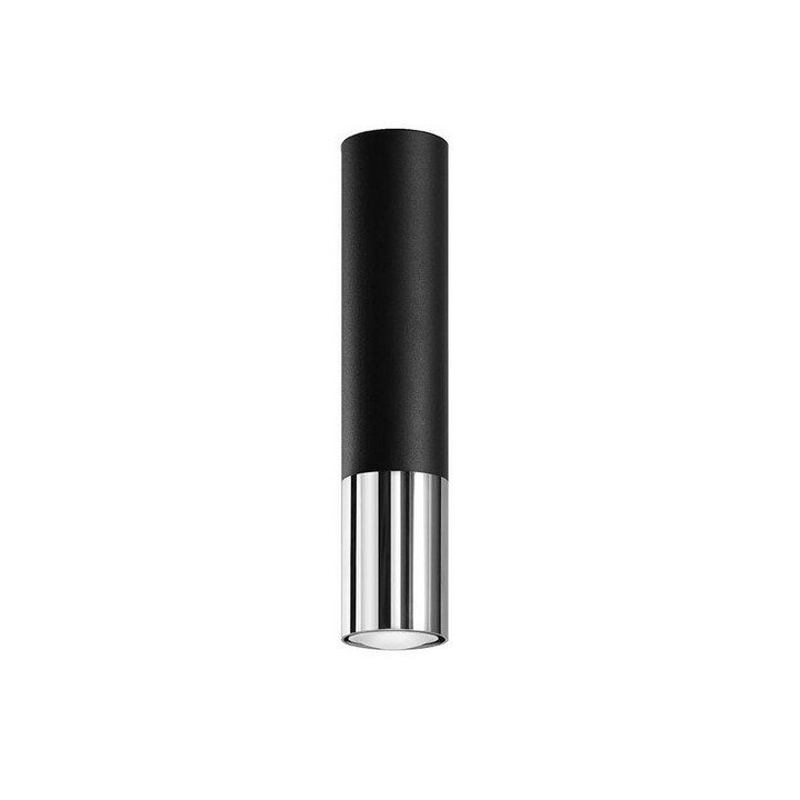 Wandleuchte Sollux Lighting LOOPEZ, GU10  2x40W, 2x12W LED, schwarz/chrm