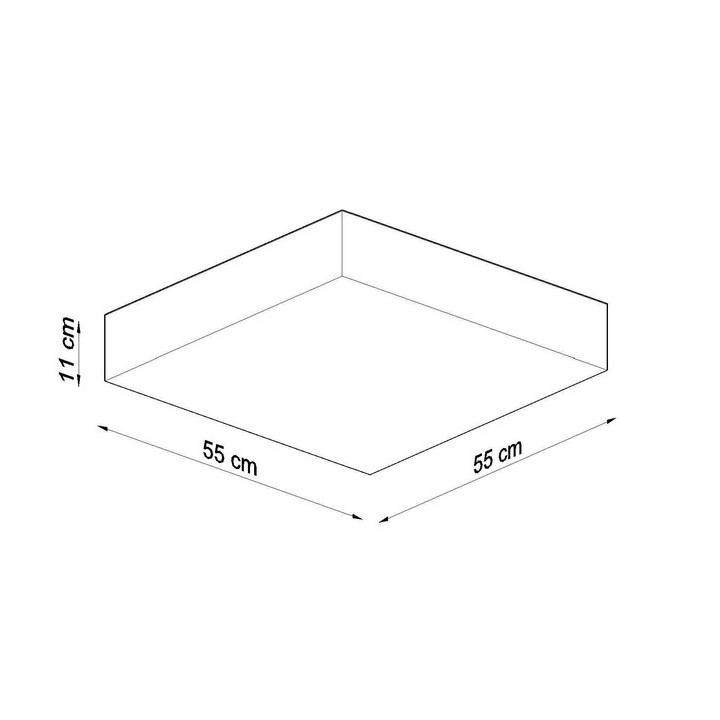 Plafon Sollux Lighting HORUS 55, E27  4x60W, 4x15W LED, schwarz